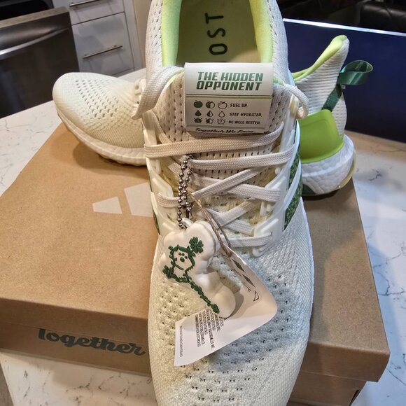 Adidas The Hidden Opponent x UltraBoost 1.0 JS1646 Men's Sz 9.5 White Green NEW - Picture 2 of 14